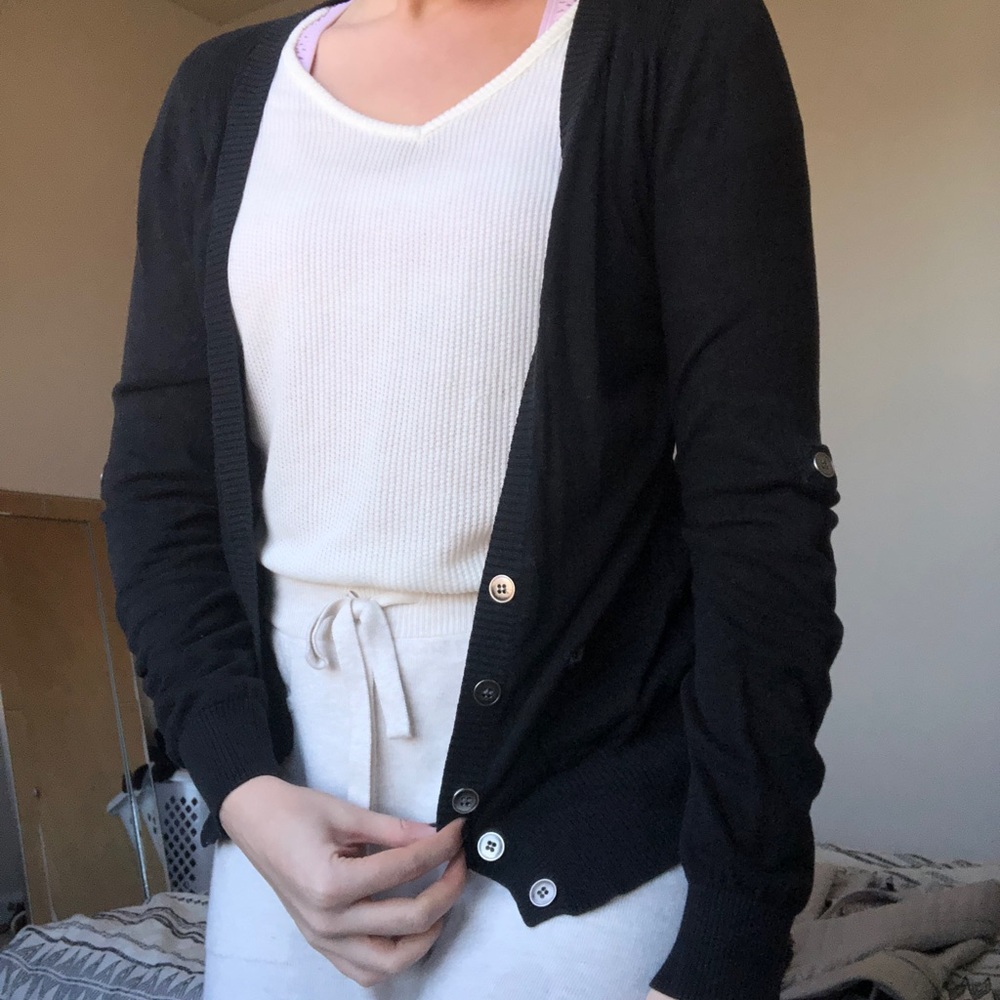 Basic black cardigan